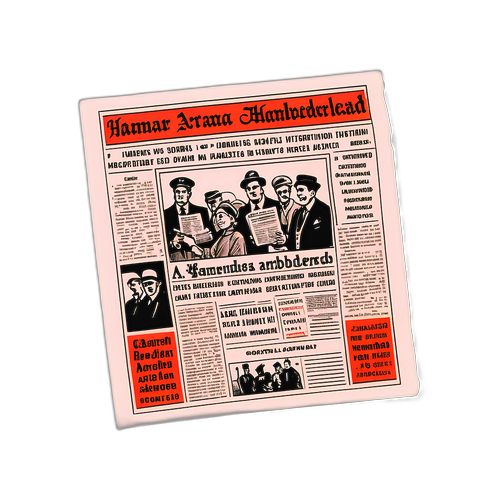 Retro-klistremerke av Hamar Arbeiderblad