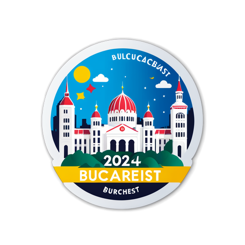 Celebrând Bucureștiul: Sticker Minimalist pentru Zilele Bucureștiului 2024