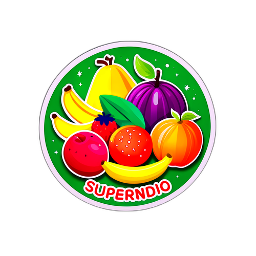 Stiker Promo Superindo dengan Buah Segar