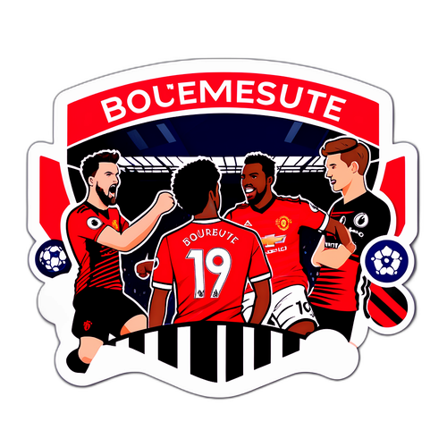 曼聯對伯恩茅斯的比賽貼紙