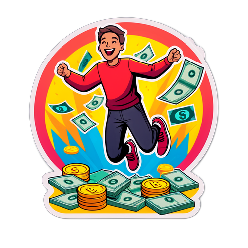 Sticker da Alegria de Ganhar na Lotofácil