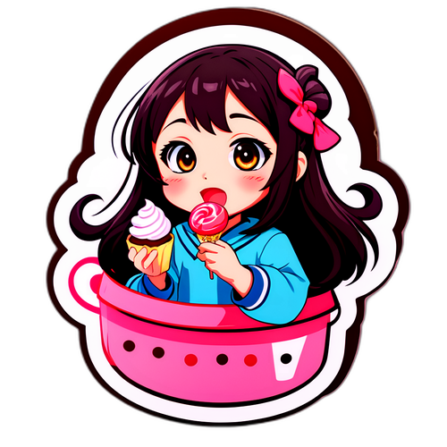 可愛いスイーツを楽しむ雪子 Nononmura