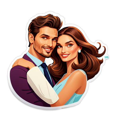 Sticker di Bianca Balti e Damiano David