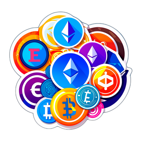 Adesiv care surprinde esența criptomonedelor