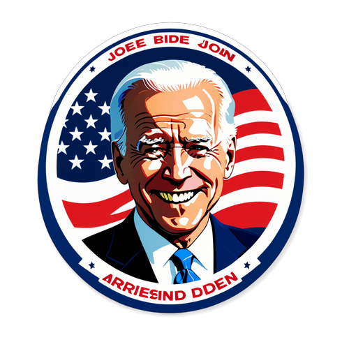 Joe Biden s úsměvem a americkou vlajkou