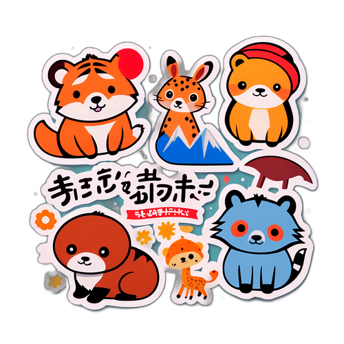 北のサファリの冒険するユニークな動物たち
