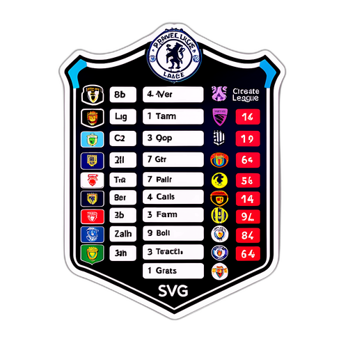 Jedwali la Premier League