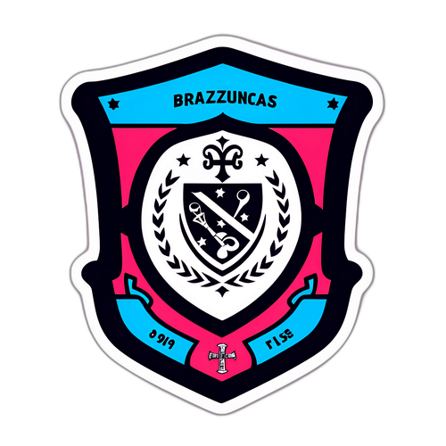 Adesivo Escudo Corinthians com a frase 'Brazucas em Campo'