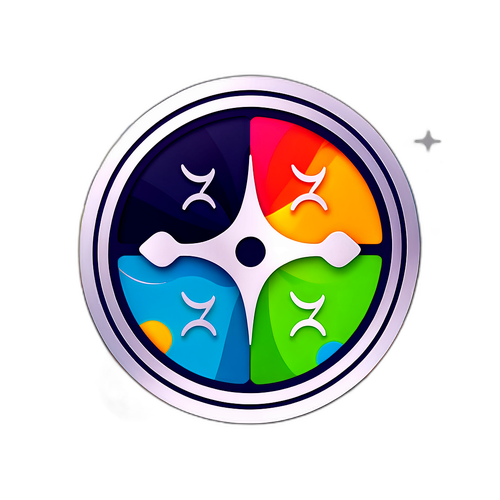 Rekaan Futuristik Logo XRP dengan Elemen Mata Wang Digital