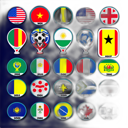 Aufkleber für die Qualifikationsgruppen der Fußball-Weltmeisterschaft 2026