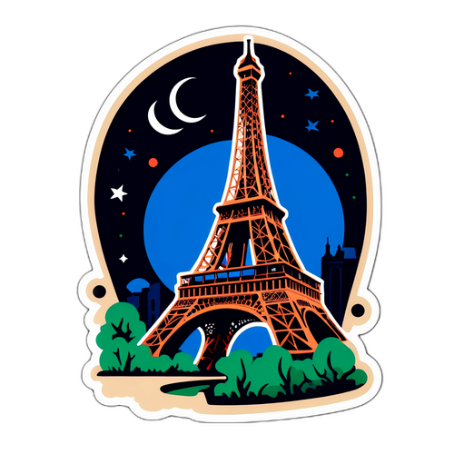 파리의 상징 에펠탑 스티커