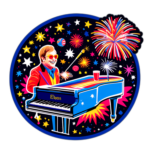 Elton John Koncert Sticker