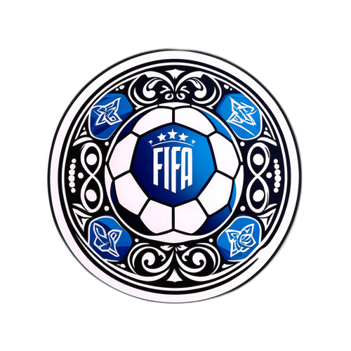 Logo FIFA với họa tiết bóng đá