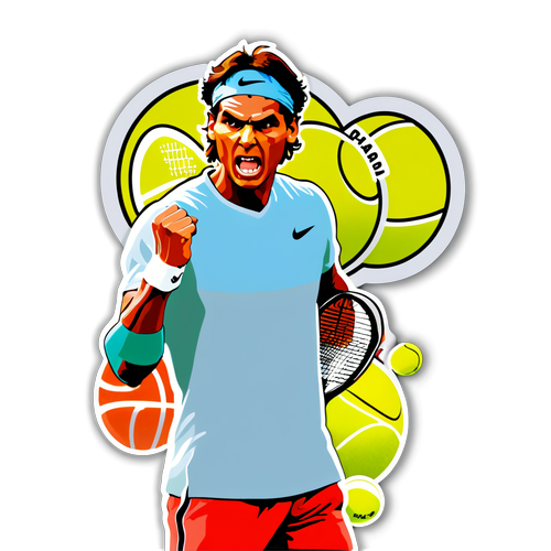 Nadal: Mästaren i Tennis! Inspelad Intensitet och Championskänsla i Ett Klistermärke!