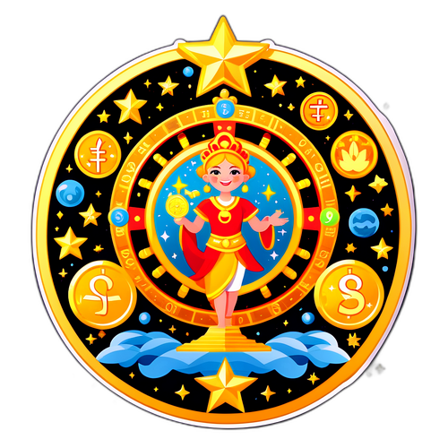 Ilustrace 'Fortuna' s šťastným kolem štěstí