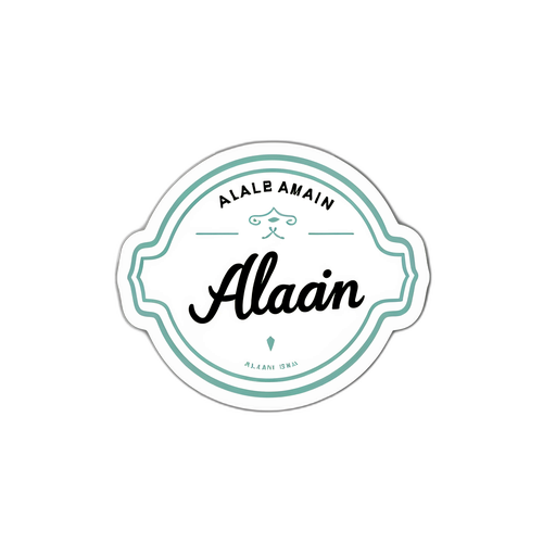 Adesivo Minimalista com o Nome Allan