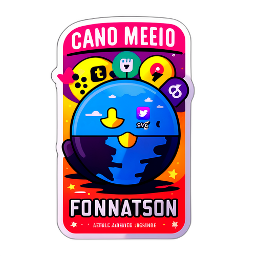 Modern Sosyal Medya ve Aktivizm Temalı Sticker Tasarımı