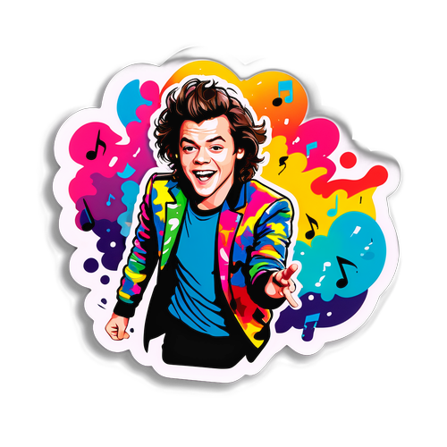 Autocollant vibrant de Harry Styles