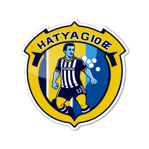 Sticker ya Mtindo wa Kivintage ya Hatayspor dhidi ya Fenerbahçe
