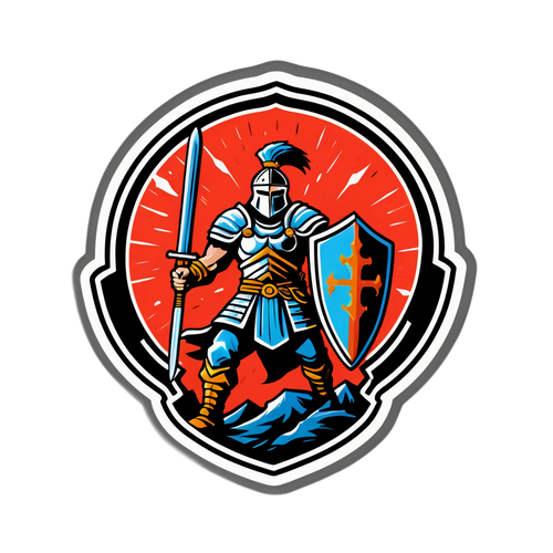 Černý válečník s mečem a štítem