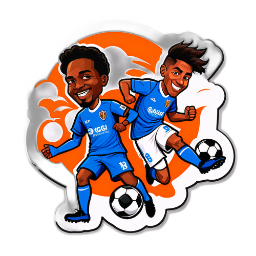 Sticker caricatural pentru meciul 'Valencia - Getafe'