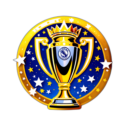 Sticker cu trofeul UEFA Champions League