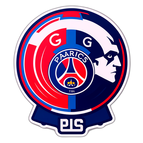 สติ๊กเกอร์ PSG พร้อมโลโก้และนักเตะสำคัญ