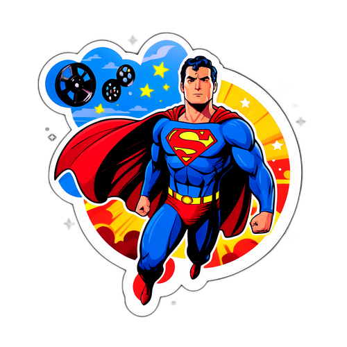 Stiker Superman Terbang