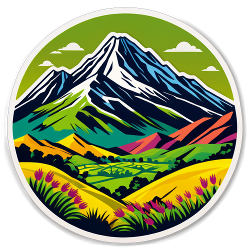 Ilustración de un paisaje andino en Salta