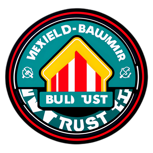 Moderne Aufkleber mit dem Logo der Baufirma Weixelbaumer