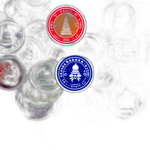 สติกเกอร์กราฟิกของเงินบาทในรูปแบบต่างๆ