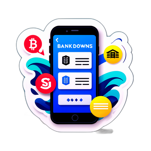 银行应用关闭潮贴纸