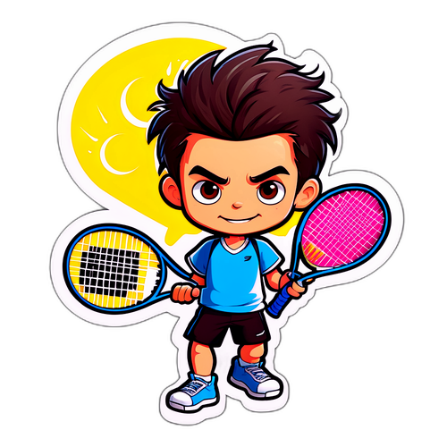 cute Jannik Sinner cartoon character