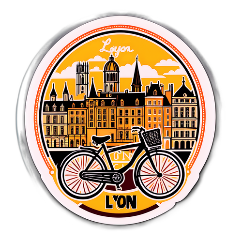 Sticker ya Kizamani ya Lyon