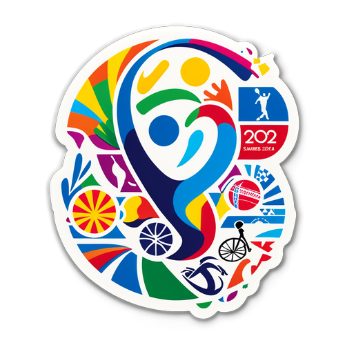 Unveiling the Future: Vibrant Sticker Design for the 2024 Paralympic Games – A Colorful Celebration of Sports Icons!