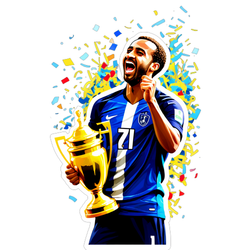 Lucas Moura Levantando o Troféu
