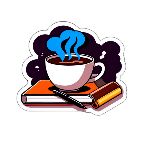 Çalışma Ruhunu Temsil Eden Bir Kahve ve Kitap