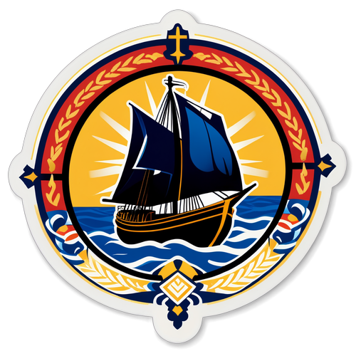 Maritimt Emblem med Grekisk Kultur