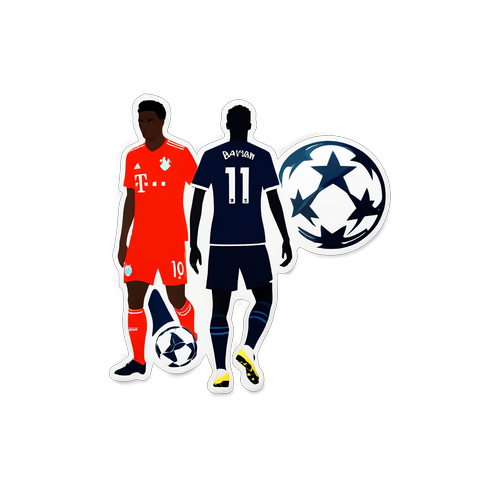 Descoperă Designul Minimalist Care A Uimit Fanii: Siluetele Bayern vs. Tottenham Pe un Fundal Strălucitor!