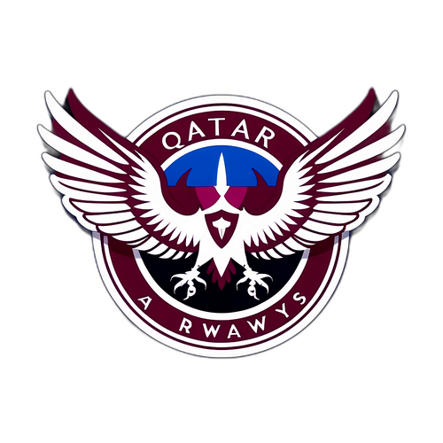 कतर एयरवेज का élégant लोगो