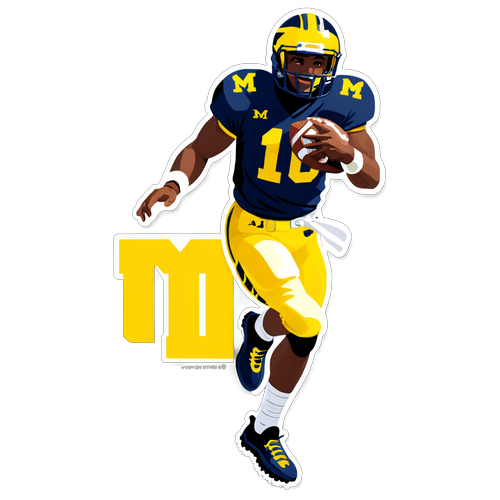 Esprit de l'équipe : Autocollant dynamique du football du Michigan