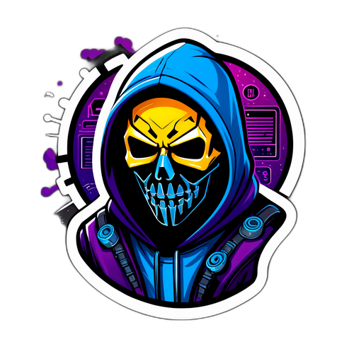 Hacking-tema klistermärke