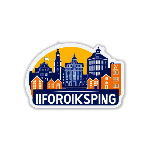 IFK Norrköping Sticker: Fira Din Stolthet med En Unik Design Inspirerad av Stadens Ikoniska Byggnader!