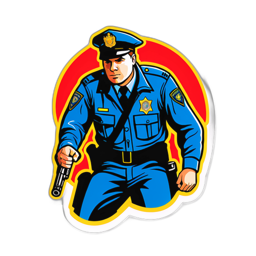 Odznaka policjanta w akcji