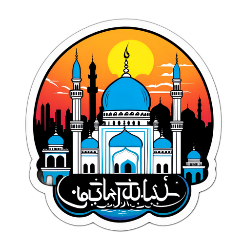 Stiker Masjid dengan Doa dan Kuala Semarang