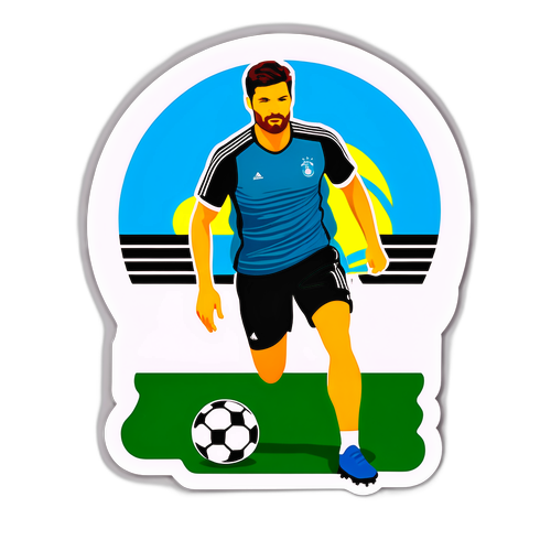 Xabi Alonso antrenându-se sub soare
