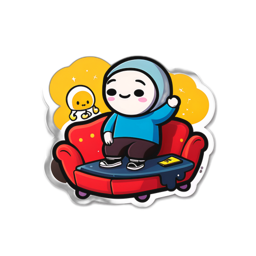 아이 리브 얼론 패러디 스티커