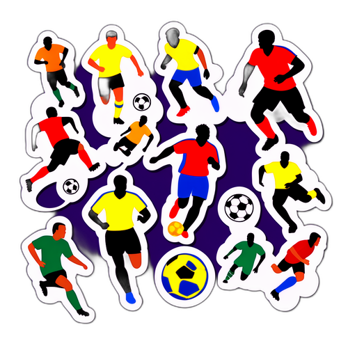 สติกเกอร์ฟุตบอล: การเคลื่อนไหวของนักฟุตบอลบนสนาม