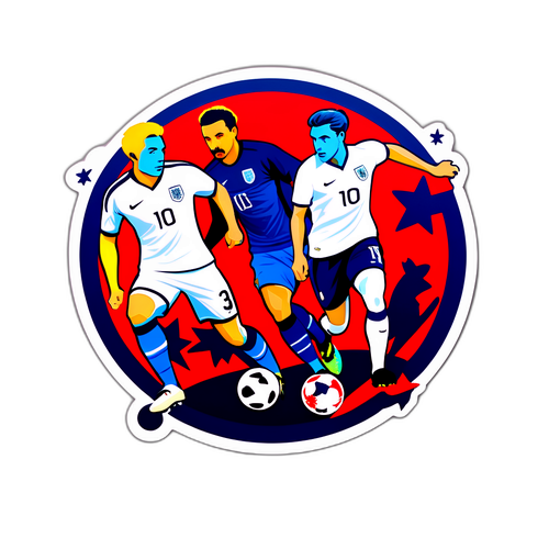 Sticker van het Engelse Team