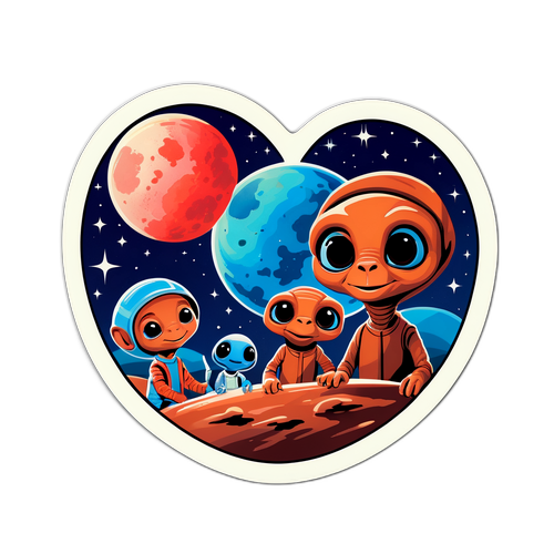Nálepka E.T. a přátelé ve vesmíru